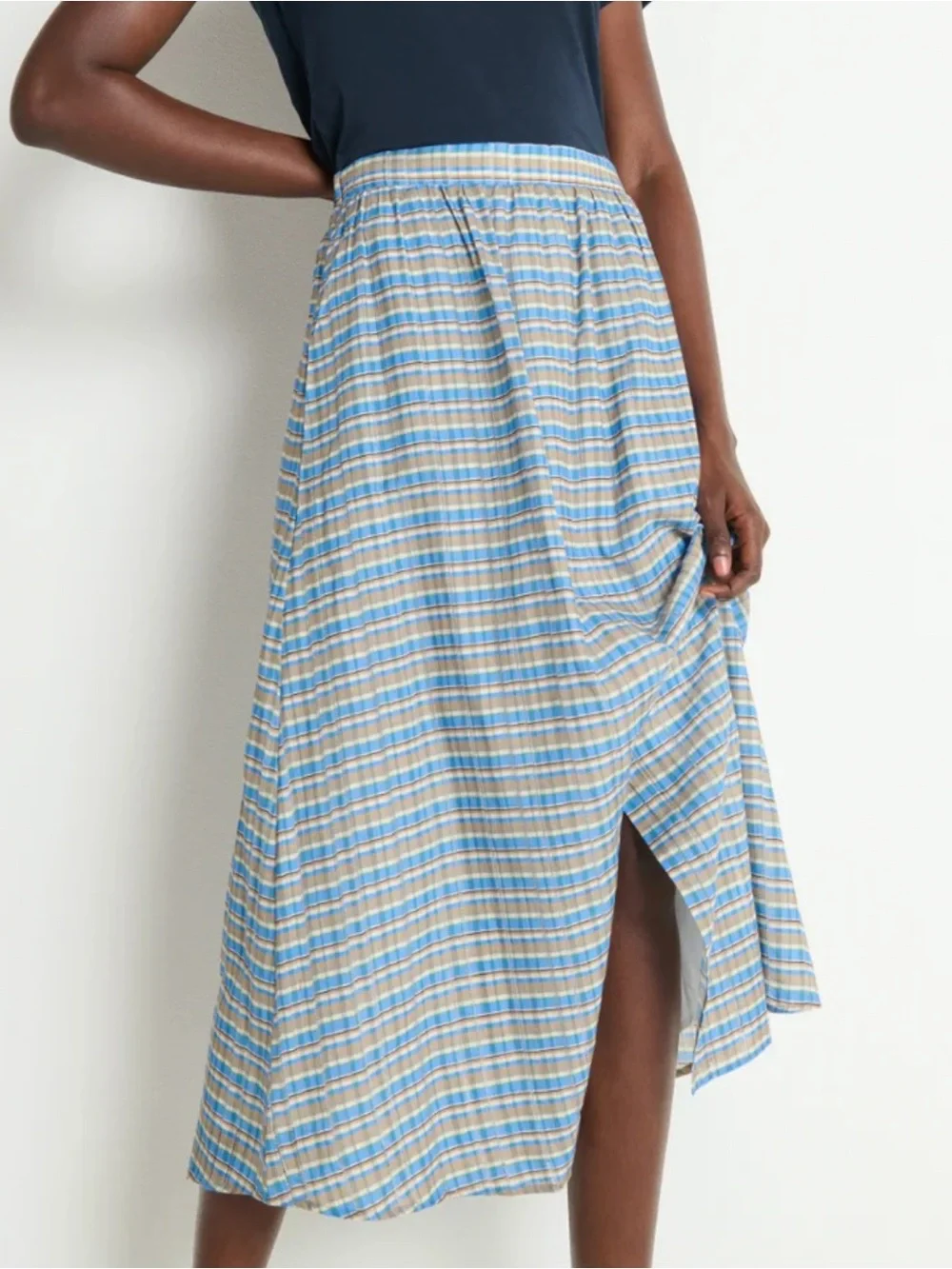 NWT- Nation Los Angeles - Tatiana Skirt - Coastal Plaid - Nation LTD
